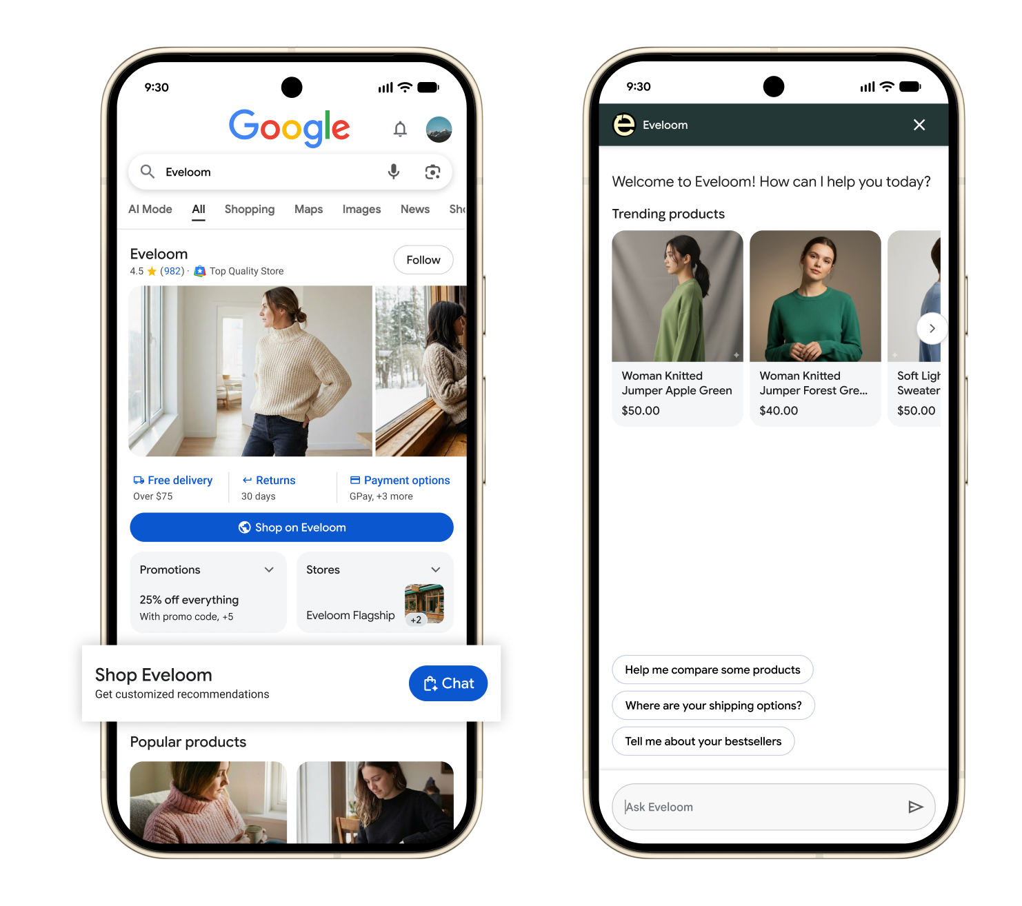 Example of Google's Business Agent